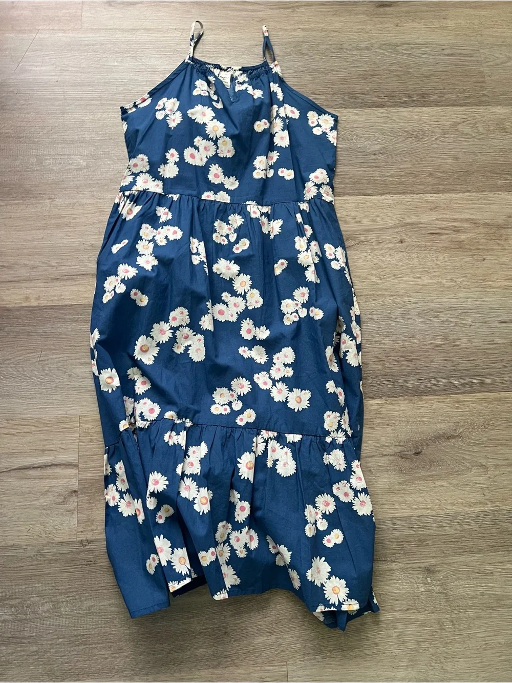 OshKosh B'gosh Navy Floral Spaghetti-Strap Dress